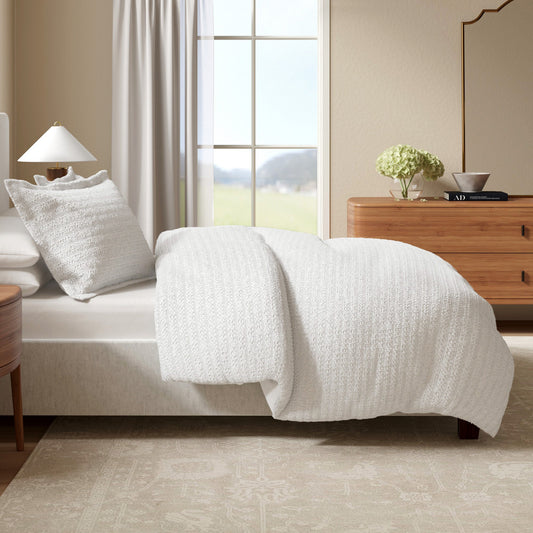 Mattea Collection-100% Cotton Honeycomb Waffle Duvet Set