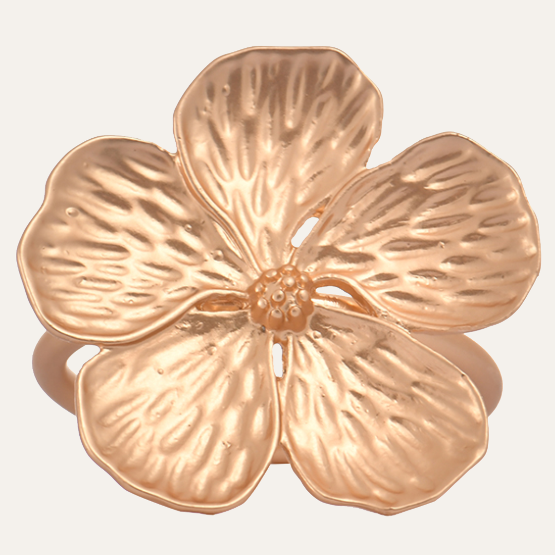 Gold Botanical Napkin Ring