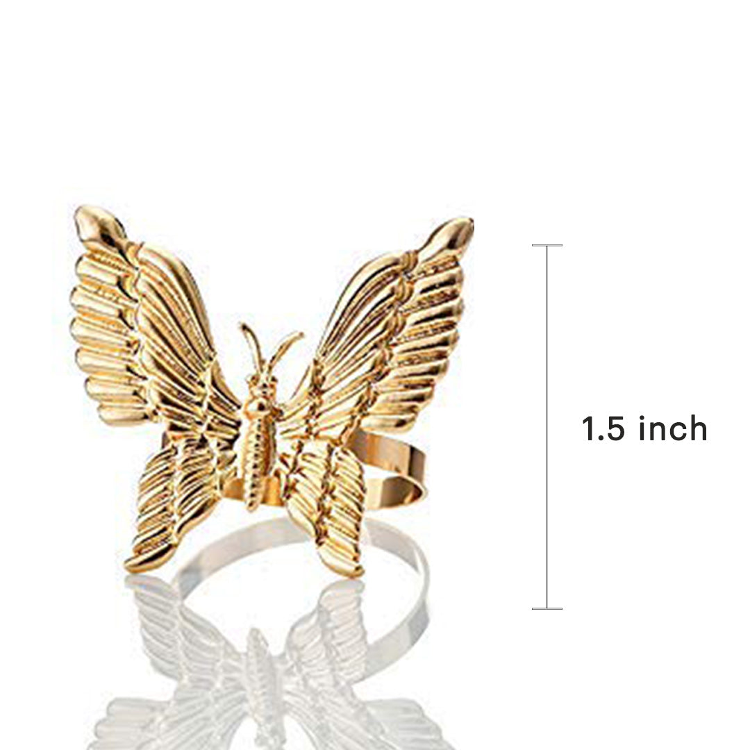 Golden Flutter Napkin Rings