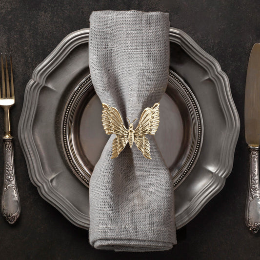 Golden Flutter Napkin Rings