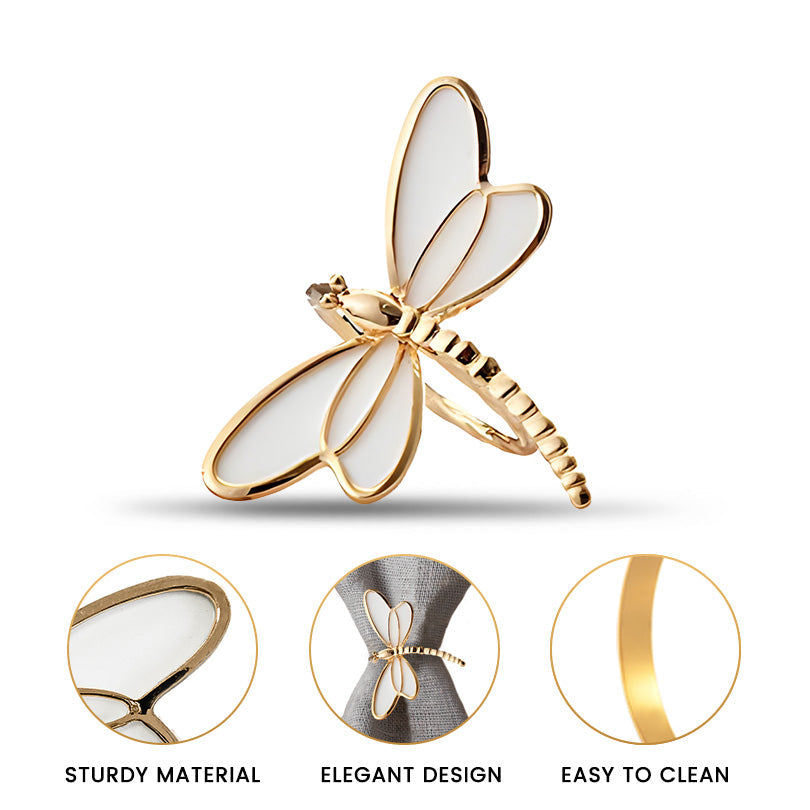 Ivory Flight-Dragon Fly Napkin Rings