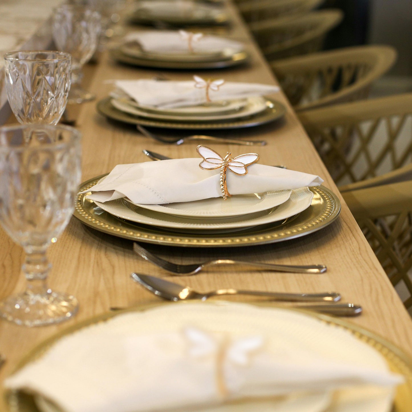 Ivory Flight-Dragon Fly Napkin Rings