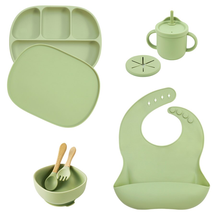 Five Pc/Set Silicone Children Tableware