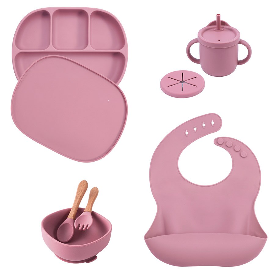 Five Pc/Set Silicone Children Tableware