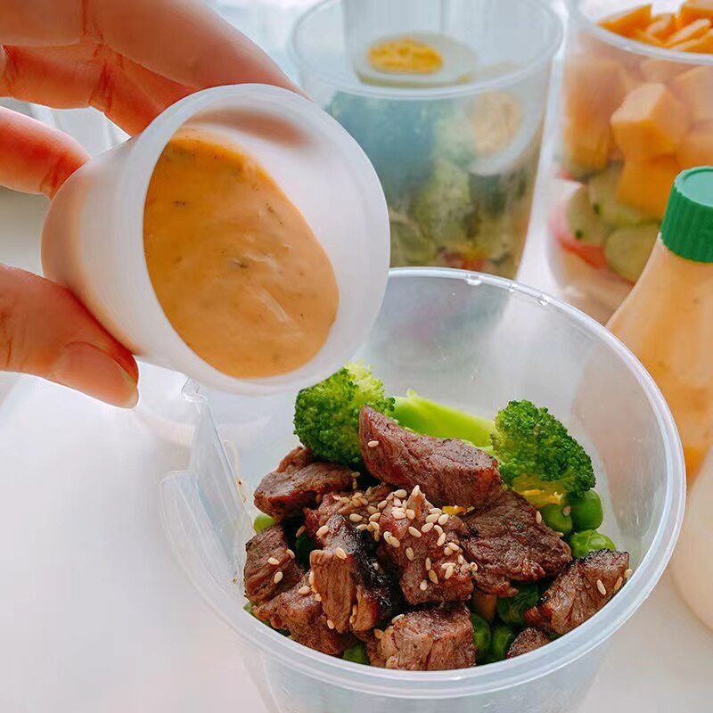 On-The-Go Cup Container with Fork Set